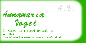 annamaria vogel business card
