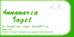 annamaria vogel business card